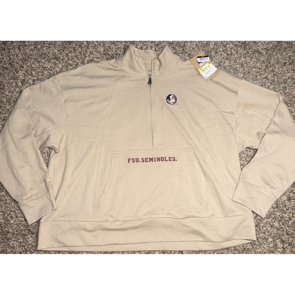 NEW Rivalry Threads Florida State Seminoles NCAA Women's 1/2 Zip Pullover (XL)